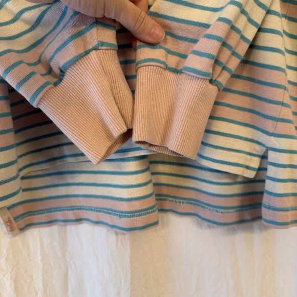 Vintage Coca-Cola 80s Shirt Polo Rugby Rare Pink Teal Stripes Coke Medium - Picture 4 of 10